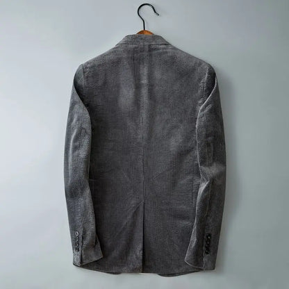 Herren Frühlingsblazer Zweireihig Feiner Cord