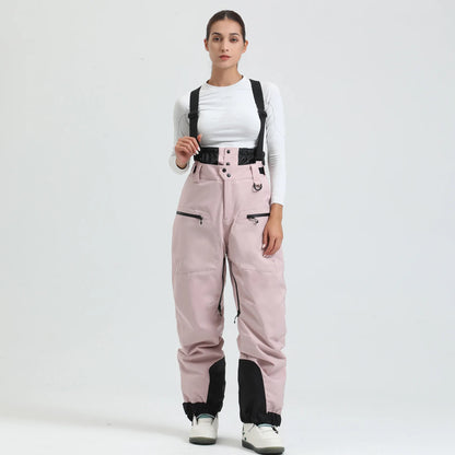 Herren Damen Skihose mit Hosenträgern Schneeoverall Wasserdicht -40 Grad Wärme