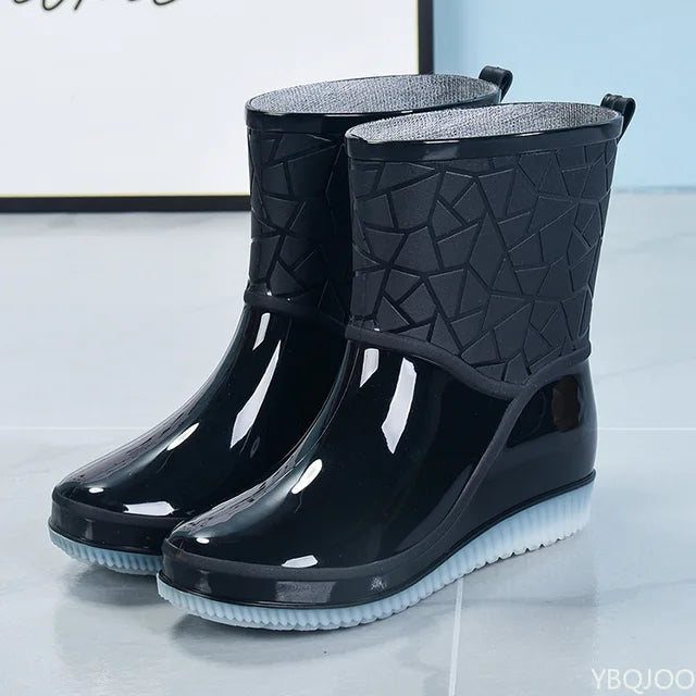 Damen-Regenstiefel mit kurzem Schaft für nasses Wetter