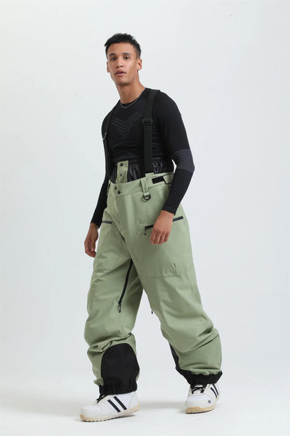 Herren Damen Skihose mit Hosenträgern Schneeoverall Wasserdicht -40 Grad Wärme