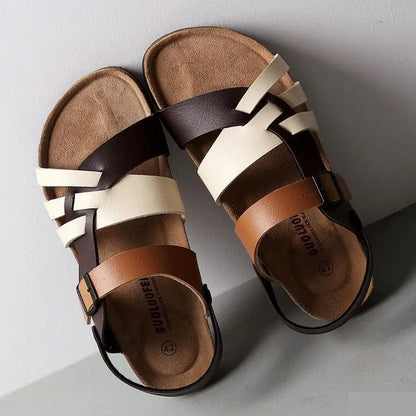 Damen-Sommersandalen Mit Verstellbarem Schnallenriemen, Offener Zehenpartie Und Gepolsterter Sohle