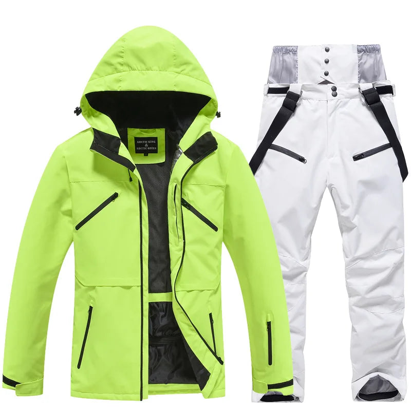 Damen Und Herren Winter Skianzug Atmungsaktive Snowboardjacke Und Hose Für Kaltes Wetter