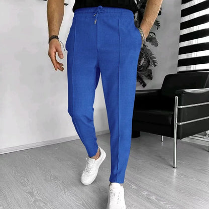 Men's Slim-Fitting Sweatpants with Narrow Leg and Drawstring