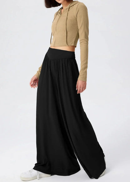 Damen Weite Hose mit Smockbund