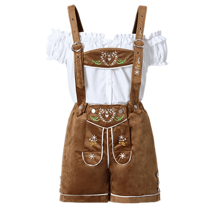 Damen-Latzhose mit traditionellem Trachtenstil für die Festwiese