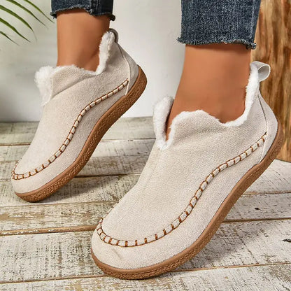 Women's Winter Ankle Boots with Supportive Sole and Slip-Resistant Design