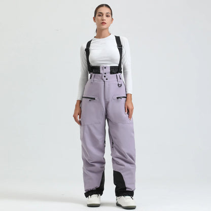 Herren Damen Skihose mit Hosenträgern Schneeoverall Wasserdicht -40 Grad Wärme