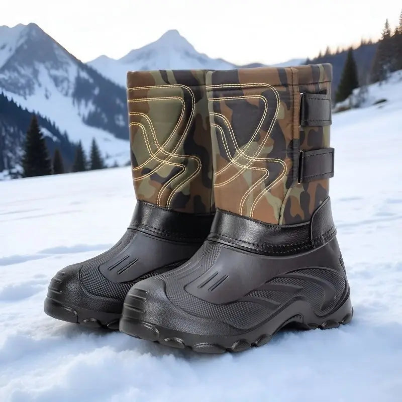 Seitenansicht der warmen Schneestiefel für Herren