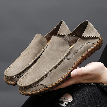 Men's Slippers Slip-On Handmade Seams Non-Slip Sole