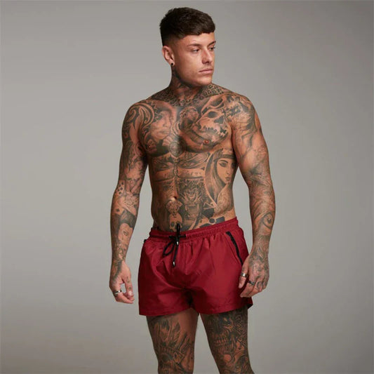 Herren Sommer Badeshorts mit Reißverschlusstaschen
