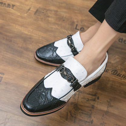 Men's slip-ons with textured upper material