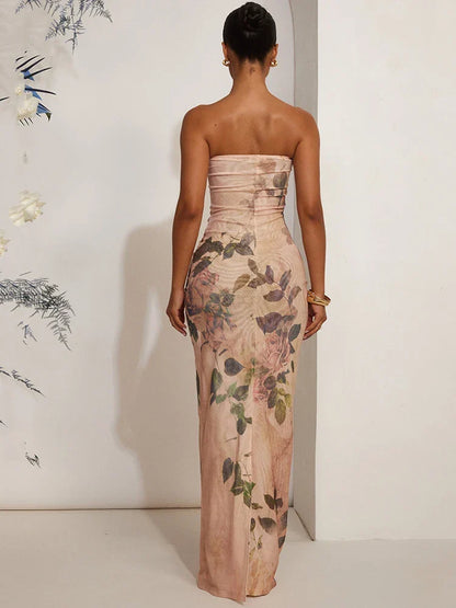 Elegantes Maxikleid mit Blumenprint für festliche Anlässe