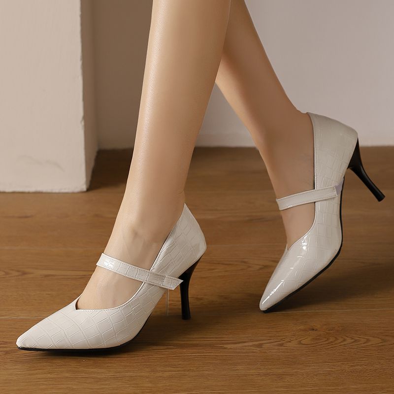 Damen Absatzschuhe Strukturierte Oberfläche Riemen Leichtes Design
