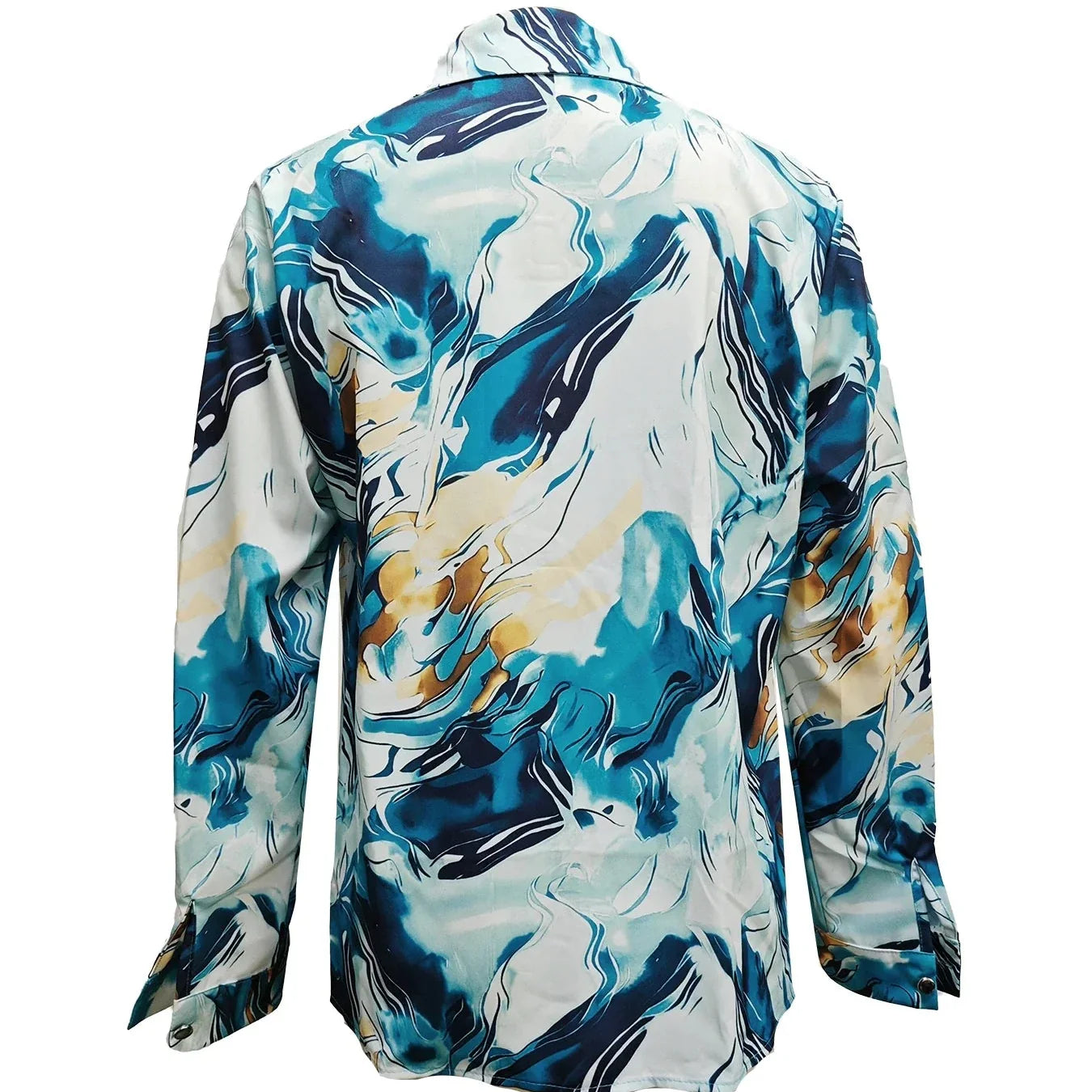 Women's Shirt with Marble Print Flowing Fit