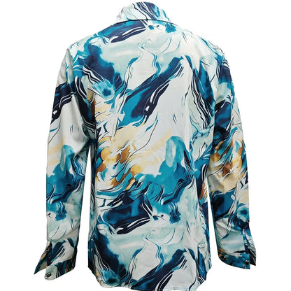 Women's Shirt with Marble Print Flowing Fit