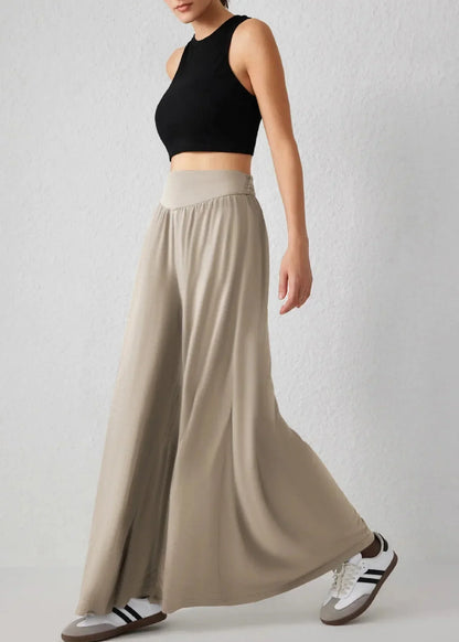 Damen Weite Hose mit Smockbund