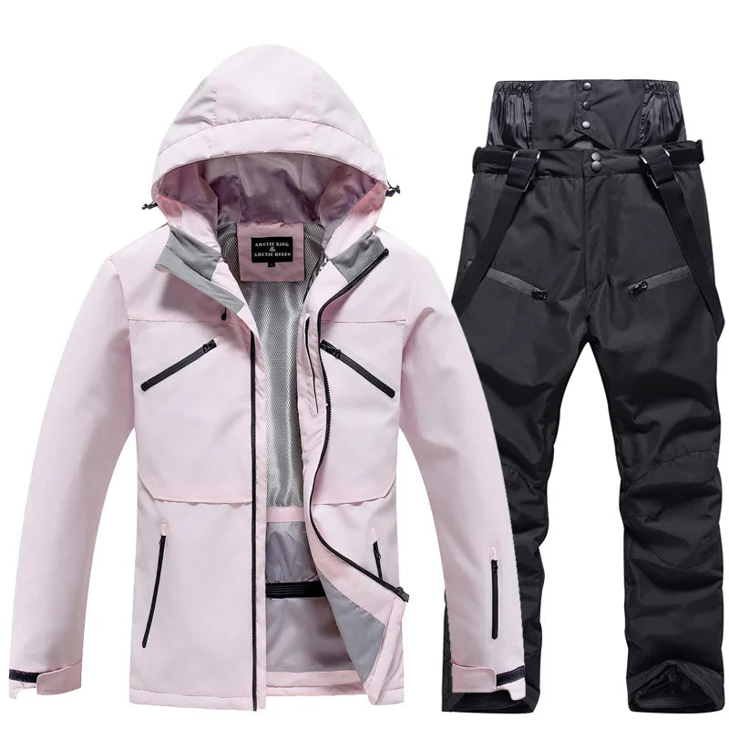 Damen Und Herren Winter Skianzug Atmungsaktive Snowboardjacke Und Hose Für Kaltes Wetter