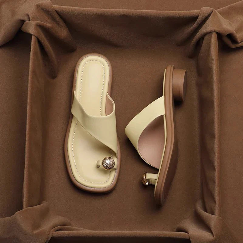 Women's summer sandals with square toe, block heel, and adjustable straps
