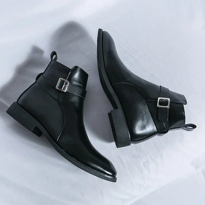 Herren-Chelsea-Boots mit seitlichem Reißverschluss und Gummiaußensohle