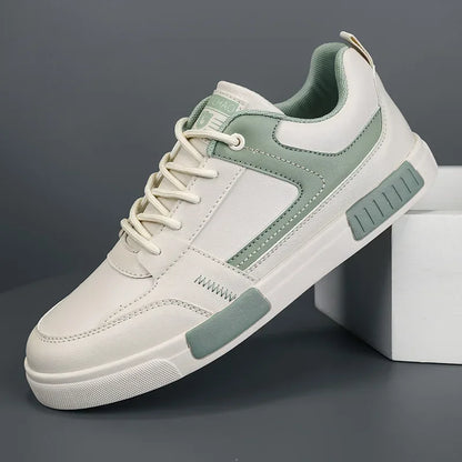 Men's Sneakers with Two-Tone Inserts and Elevated Sole
