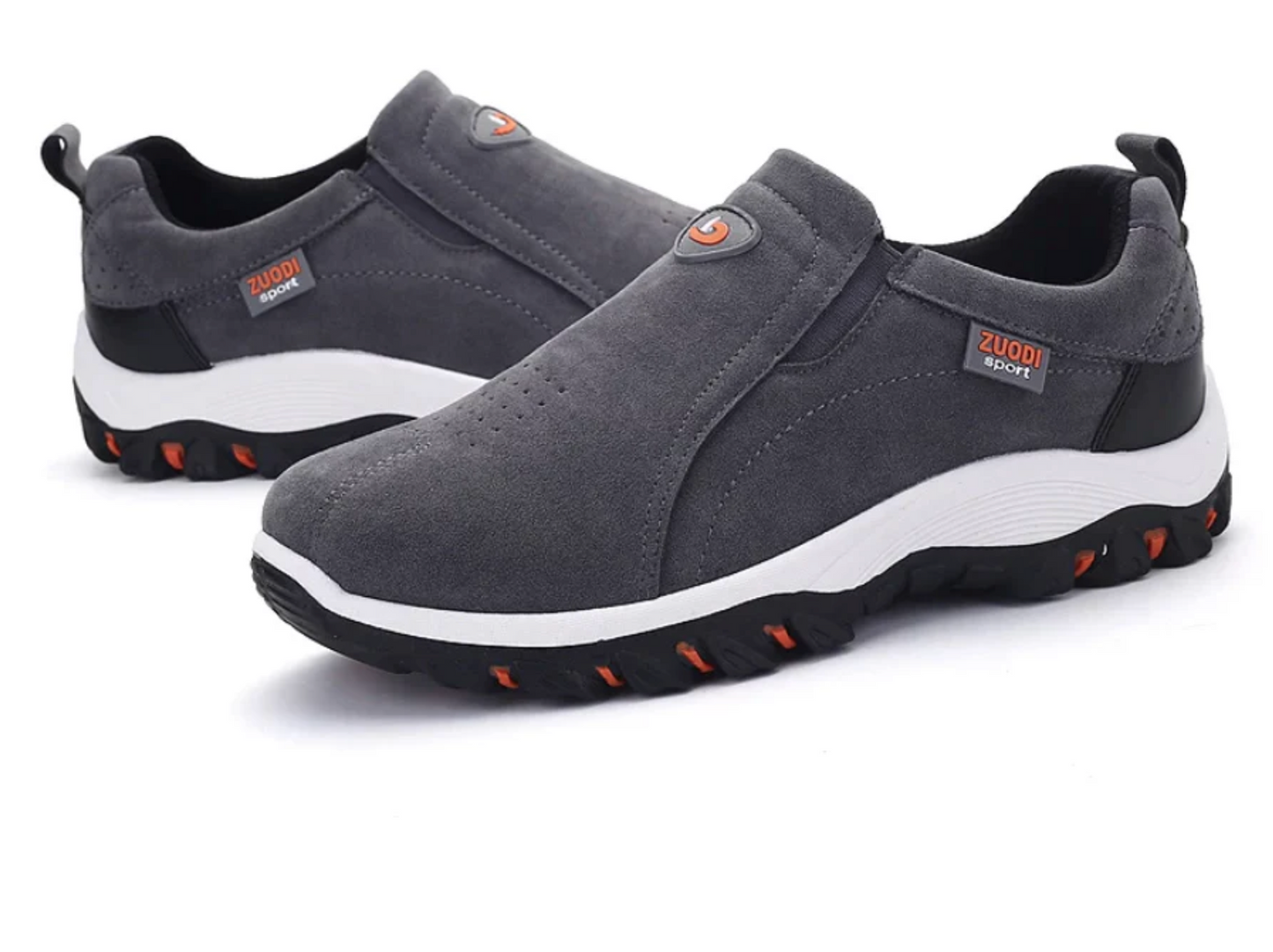 Herren Slip-On Orthopädische Wanderschuhe mit rutschfester Sohle