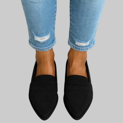 Damen Loafer Mit Strukturierter Oberfläche Und Spitzem Zeh