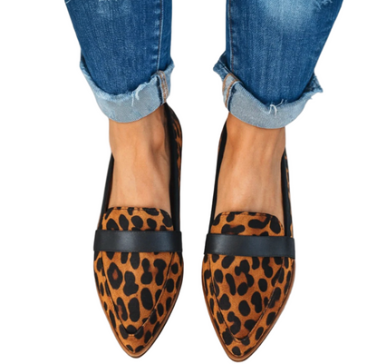 Damen Loafer Mit Strukturierter Oberfläche Und Spitzem Zeh