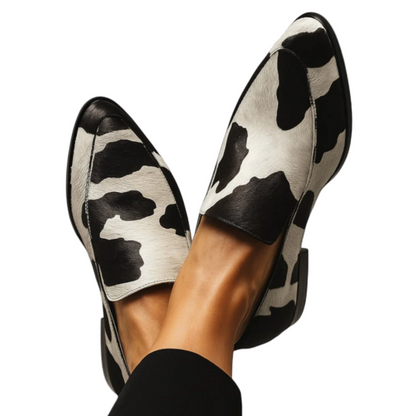 Damen Loafer Mit Strukturierter Oberfläche Und Spitzem Zeh