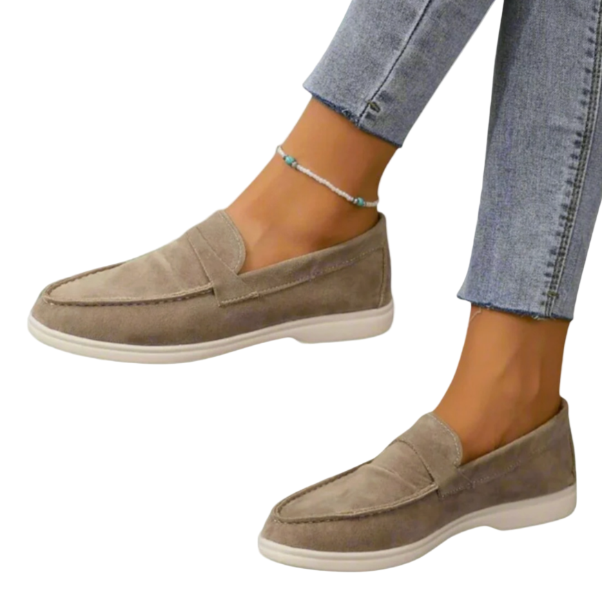 Damen Loafer Mit Strukturierter Oberfläche Und Spitzem Zeh