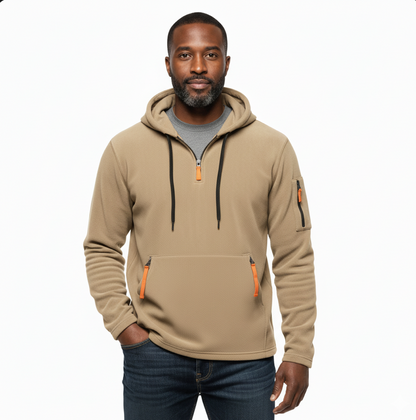 Herren Hoodie mit verstellbarem Kordelzug und Kängurutasche