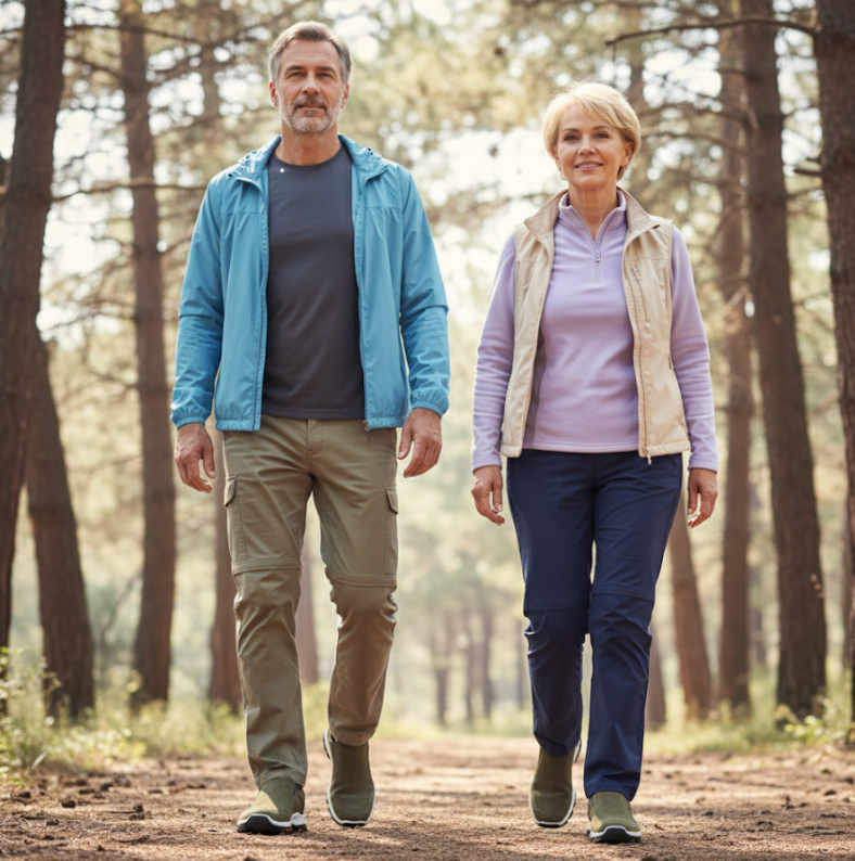 Herren Slip-On Orthopädische Wanderschuhe mit rutschfester Sohle