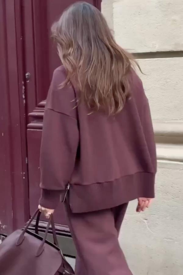 Herren Strickset mit Langarm-Oberteil und Hose mit elastischem Bund