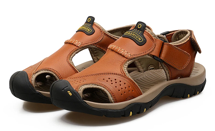 Herren-Sommersandalen Zum Hineinschlüpfen, Breite Passform, Rutschfeste, Gepolsterte Sohle