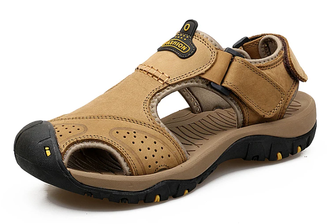 Herren-Sommersandalen Zum Hineinschlüpfen, Breite Passform, Rutschfeste, Gepolsterte Sohle