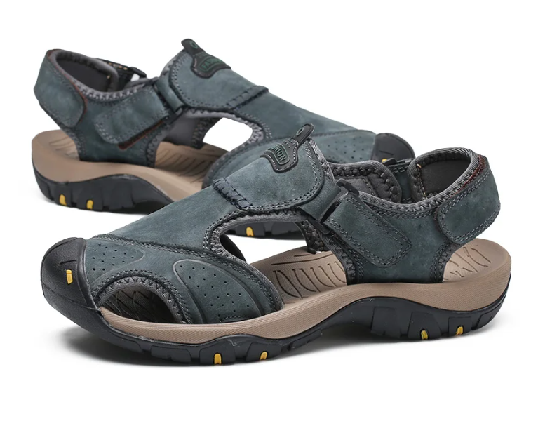 Herren-Sommersandalen Zum Hineinschlüpfen, Breite Passform, Rutschfeste, Gepolsterte Sohle