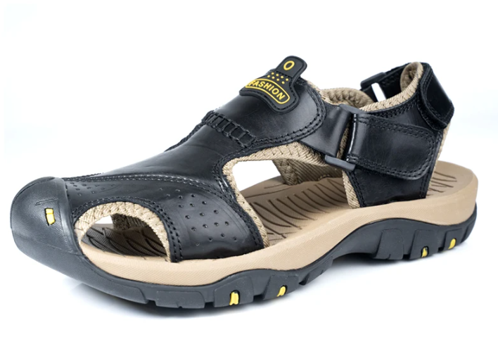 Herren-Sommersandalen Zum Hineinschlüpfen, Breite Passform, Rutschfeste, Gepolsterte Sohle