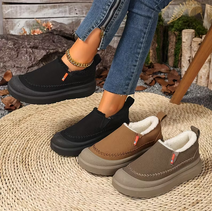 Damen Winter Schlupfschuhe Fußgewölbeunterstützung Breite Zehenform