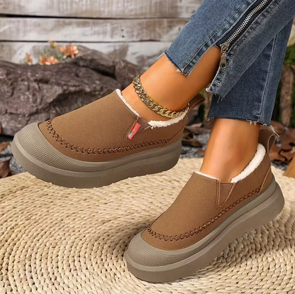 Damen Winter Schlupfschuhe Fußgewölbeunterstützung Breite Zehenform