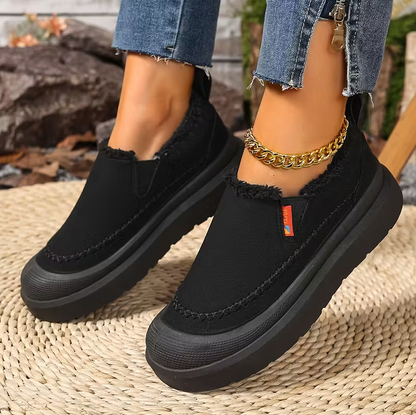Damen Winter Schlupfschuhe Fußgewölbeunterstützung Breite Zehenform