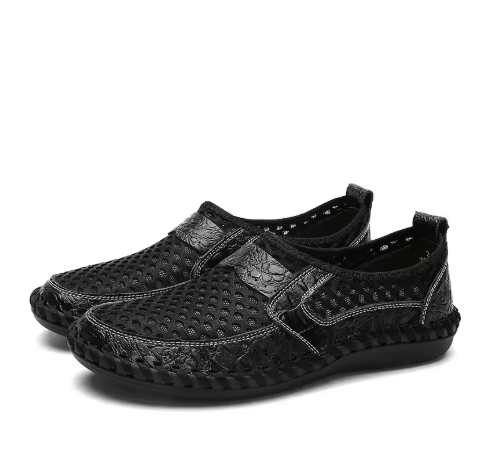 Herren-Slipper Mit Mesh-Obermaterial, Weiter Passform, Rutschfester, Gepolsterter Sohle