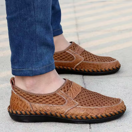 Herren-Slipper Mit Mesh-Obermaterial, Weiter Passform, Rutschfester, Gepolsterter Sohle