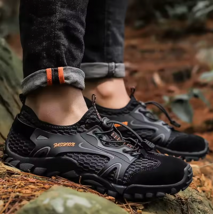 Men's Hiking Shoes with Non-Slip Sole and Trail Support Design