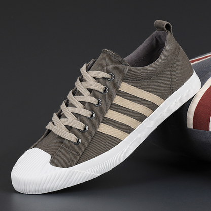 Men's Running Shoes Made of Breathable Canvas with Soft Lining, Non-Slip Sole, and Lightweight Design