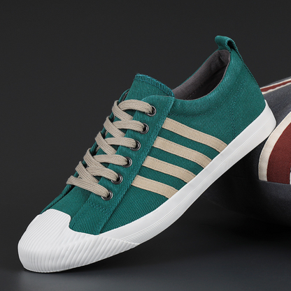 Men's Running Shoes Made of Breathable Canvas with Soft Lining, Non-Slip Sole, and Lightweight Design