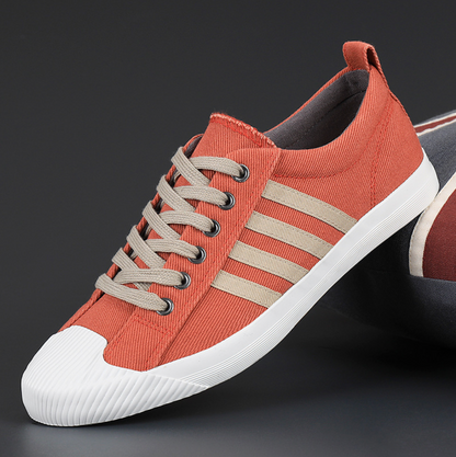 Men's Running Shoes Made of Breathable Canvas with Soft Lining, Non-Slip Sole, and Lightweight Design