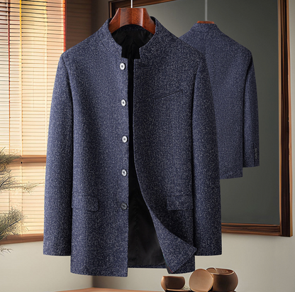 Men's Jacket Slim Fit With Stand-Up Collar