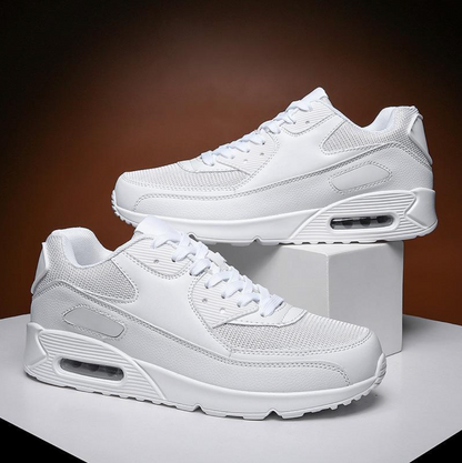 Herren Sneaker Mit Luftgepolsterter Mittelsohle, Mesh-Obermaterial, Gepolstertem Kragen Und Gummilaufsohle