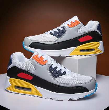 Herren Sneaker Mit Luftgepolsterter Mittelsohle, Mesh-Obermaterial, Gepolstertem Kragen Und Gummilaufsohle