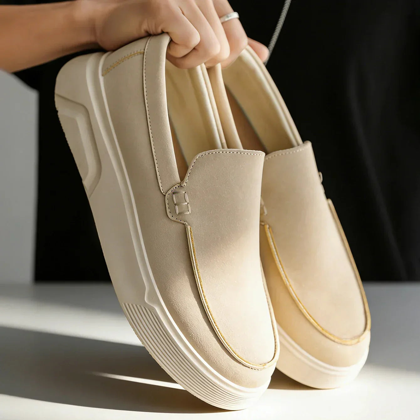 Men's Loafers with Orthopedic, Padded Footbed and Shock-Absorbing Sole