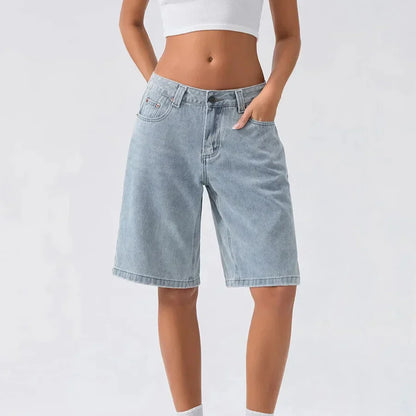 Damen Jeansshorts mit Niedrigem Bund – Relaxed Fit